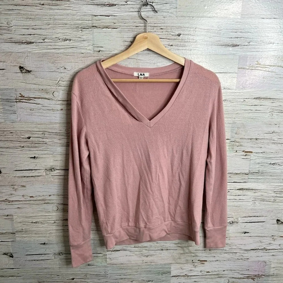 LNA pink crewneck sweater  size xs - Picture 1 of 10